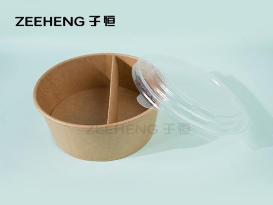 Disposable salad paper bowl divider