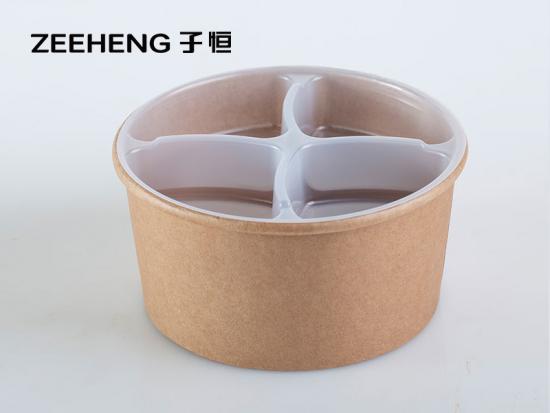 Disposable paper bowls divider