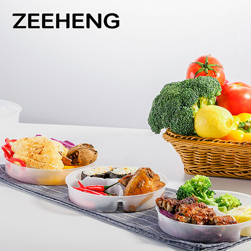 وعاء ورقي ZEEHENG مع مقسم ، مناسب لجميع أنواع الطعام
